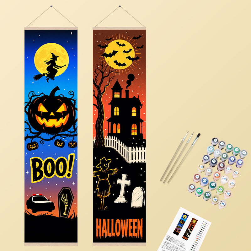 Haunted House & Scarecrow 2 Pack PaintlyKit