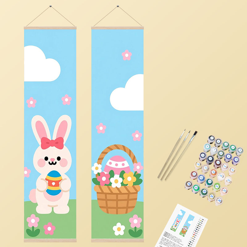 Easter Bunny and Basket Banner 2 Pack