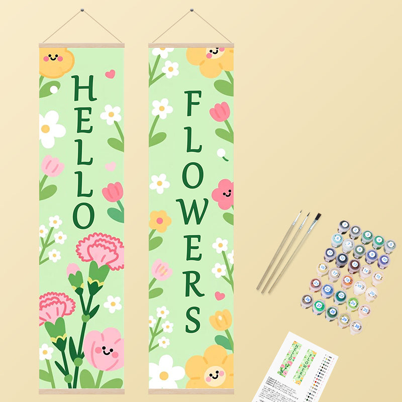 Hello Flowers Banner 2 Pack
