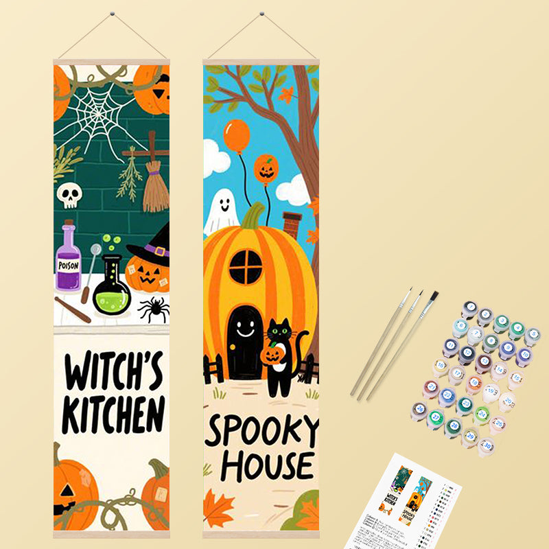 Witch's Kitchen & Pumpkin House 2 Pack PaintlyKit