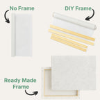 Available frame options for paint by number kits