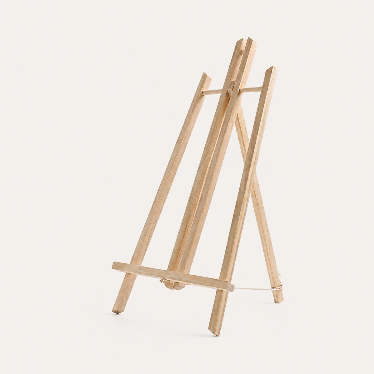 A-Frame Tabletop Wooden Easel on warm off-white background