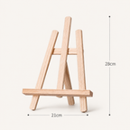 Mini Tabletop Wooden Display Easel – dimensions in centimetres