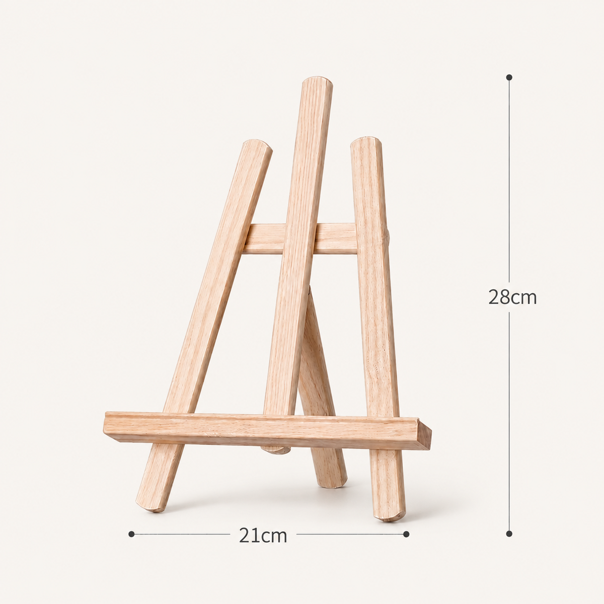 Mini Tabletop Wooden Display Easel – dimensions in centimetres
